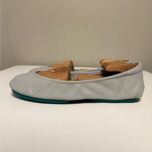 Tieks by Gavrieli Feather Gray Leather Ballet Flats Women's US 9